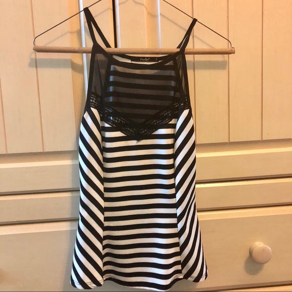 Black and white striped tank - Picture 1 of 5